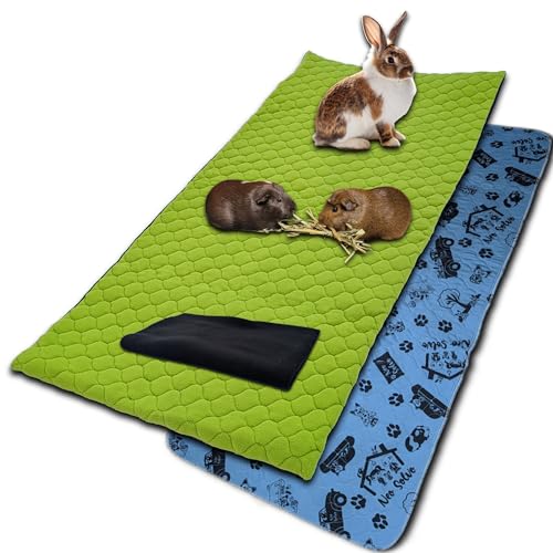 NEO SOLVO 2 Stück – große Matte 70 cm x 140 cm und Matte für Katzenstreu, saugfähig, wasserdicht, rutschfest, für Hunde, Kaninchen, Meerschweinchen, Katzen – Sauberkeitstraining von NEO SOLVO