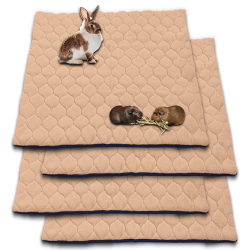 NEO SOLVO 4 Stück Käfigeinlage für Kaninchen und Meerschweinchen - perfekte Einstreu für Innenkäfige und C&C - saugfähig, wasserdicht - 105 x 105cm - Pfirsich von NEO SOLVO