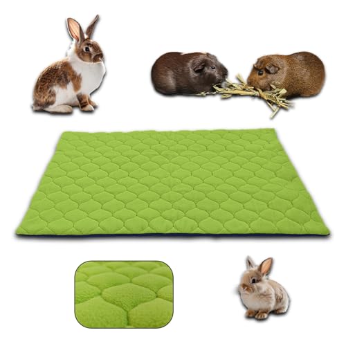 NEO SOLVO Käfigeinlage für Kaninchen und Meerschweinchen - perfekte Einstreu für Innenkäfige und C&C - saugfähig, wasserdicht - Grün - 35 x 70cm von NEO SOLVO