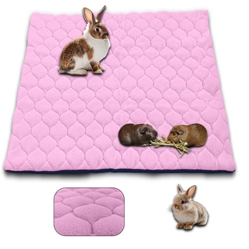 NEO SOLVO Käfigeinlage für Kaninchen und Meerschweinchen - perfekte Einstreu für Innenkäfige und C&C - saugfähig, wasserdicht - Rosa - 105 x 105 cm von NEO SOLVO