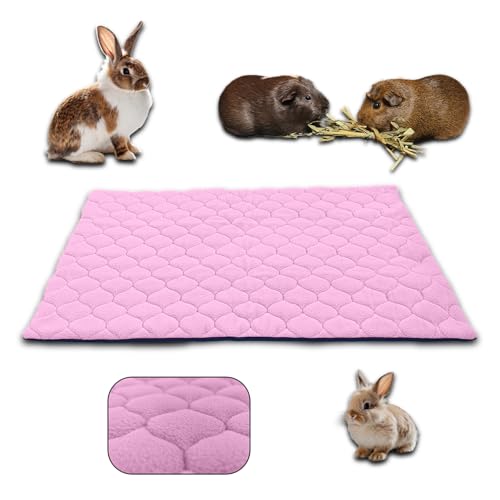 NEO SOLVO Käfigeinlage für Kaninchen und Meerschweinchen - perfekte Einstreu für Innenkäfige und C&C - saugfähig, wasserdicht - Rosa - 35 x 70cm von NEO SOLVO