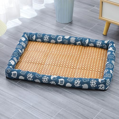 NEOFEN Sommerliches Bambus-Katzenbett, leichtes Haustierkissen, kühles Nest, kleine Hunde, Katzenbett(2,70x55cm) von NEOFEN