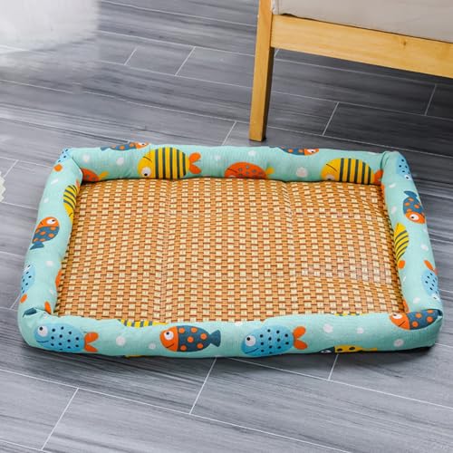 NEOFEN Sommerliches Bambus-Katzenbett, leichtes Haustierkissen, kühles Nest, kleine Hunde, Katzenbett(4,70x55cm) von NEOFEN