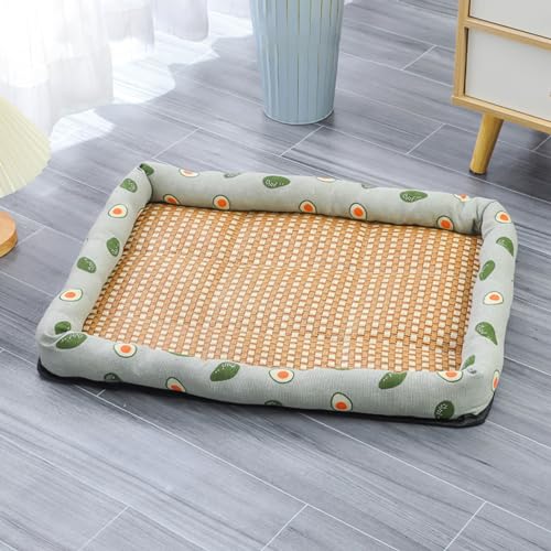 NEOFEN Sommerliches Bambus-Katzenbett, leichtes Haustierkissen, kühles Nest, kleine Hunde, Katzenbett(5,70x55cm) von NEOFEN