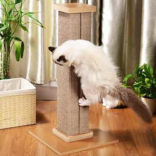 Ultimativer Kratzbaum, großer 31-Zoll-Turm – Sisalfaser, Schlichtes Design – für alle Katzen (Color : Brown, Size : 40x40x80cm) von NEOFEN