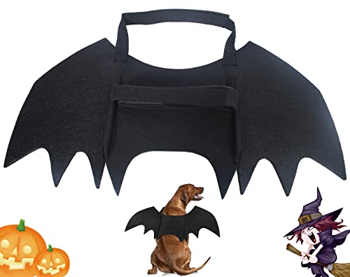 Haustier Halloween Kostüm Katze Hund Fledermaus Flügel, Dress Up Lustige coole Bekleidung für Cosplay Party, Halloween Party Dekoration, Urlaub Dekorationen Kleidung, Hund Katze Dress Up Zubehör von NEOGULY