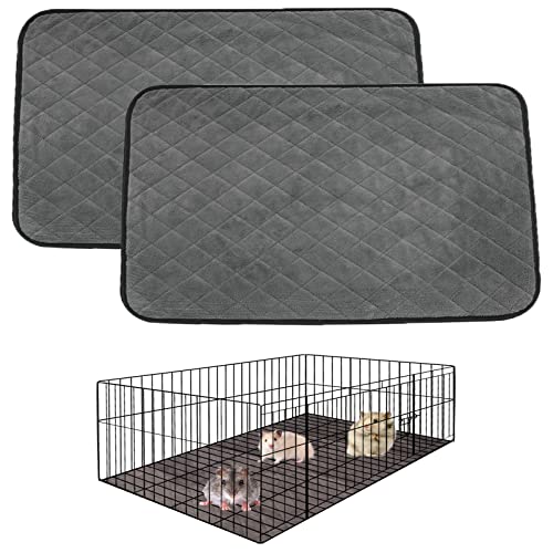 NEOGULY 2 Packungen Fleece-Käfigeinlagen für Meerschweinchen, waschbar, wasserdicht und rutschfest, super saugfähig, wiederverwendbar, für Meerschweinchen, Urinier-Pads, Zubehör (120 × 60 cm) von NEOGULY