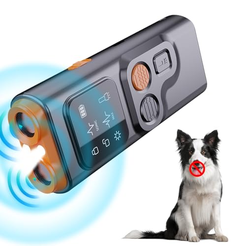 NEOVSUNY BarkGuard - Bark Guard Anti Barking Device for Dogs, Antibell für Hunde,2025 Neues Antibellhalsband für Hunde Antibell, Anti Bell Gerät Hunde mit LED Taschenlampe für Kleine Große Hunde von NEOVSUNY