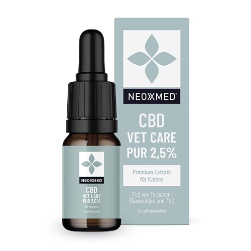 NEOXXMED® Vet 2,5% CBD ÖL für Katzen | 250 mg CBD | THC & Terpenfrei | hochreines Premium CBD | Tierwohl durch die Kraft der Natur | Tierärztlich geprüft | von NEOXXMED