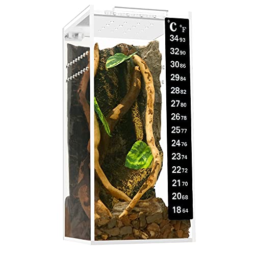 NEPTONION Acryl Zuchtbox 3 "x3 x6 Transparentes Mini Reptil Vivarium Habitat Terrarium mit Schiebedeckel Magnetverschluss für Minitiere und Käfer，Wie Springspinnen，Schnecke，Käfer，Marienkäfer von NEPTONION