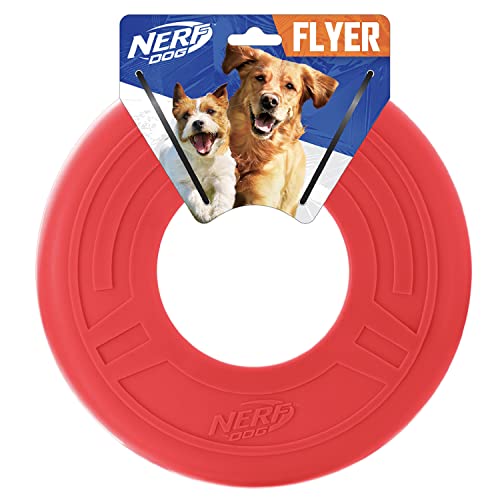 NERF Dog Atomic Flyer Hundespielzeug, 25,4 cm, Rot von NERF