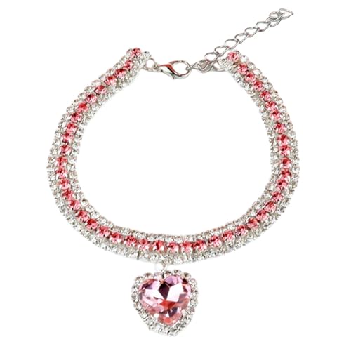 NERTOEE Hundehalsband mit Glänzendem Strass, Katze, Diamant-Schmuck, Halskette, Haustier-Bling-Prinzessin-Halsband, Welpenzubehör, Ersatzteile, B von NERTOEE