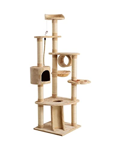 NESPIQ Katzenkratzbaum Katzenmöbel Kratzbaum-Kratztürme Katzentürme Center Scratch Post Condo Pet Indoor Activity Toys Kitten Climbing Scratcher Kratzbaum Für Katzen von NESPIQ