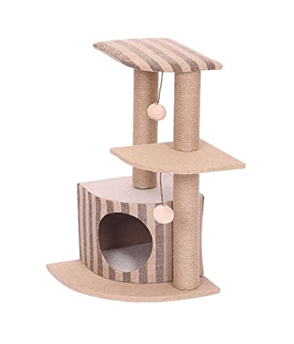 NESPIQ Katzenkratzbaum Katzenmöbel Kratzbaum Kletterturm Eigentumswohnung Haus Sisal Kratzbäume Haustiermöbel Katzenturm Katzensprungplattform Katzennest Kratzbaum Für Katzen von NESPIQ