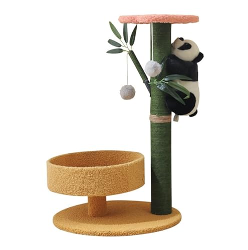 NESPIQ Katzenkratzbaum Katzenmöbel Panda-Kratzbaum In Bambusform Mit Kratzbäumen Und Sitzstange Für Hauskatzen Kratzbaum Für Katzen von NESPIQ