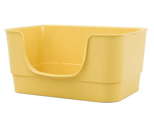 NESPIQ Katzentoilette Für Katzen Katzentoilette, Katzentoilette, Tragbare Bettpfanne, Kätzchentoilette Mit Hohem Rand Für Katzen Katzenklo Für Katzen(Yellow) von NESPIQ