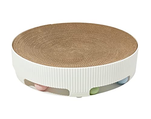 NESPIQ Kratzbrett Katzen Cat Scratcher Karton, Langlebig, Wiederverwendbar, Katzen-Kratzunterlage Für Indoor-Katzen, Sofa, Katzenkratzbaum Katzenkratzbretter(White) von NESPIQ