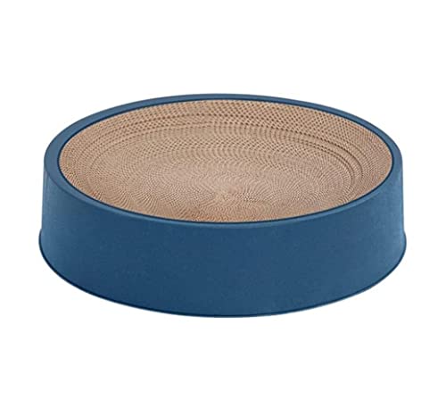 NESPIQ Kratzbrett Katzen Runder Kratzschutz Für Katzenspielzeug, Geriffeltes Krallenbrett, rutschfest, Für Kätzchen, Bett, Sofa, Nagelkratzer, Kratzschutz Katzenkratzbretter(Blue) von NESPIQ