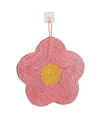 NESPIQ Kratzbrett Katzen TGPL Katzenkratzern Sisal Seil Katze Kratzerplatine Blume Form Katzenkratzer Wandmontage Katzenkratzer (Farbe: Grün, Größe: 40 * 40 cm) Katzenkratzbretter(Pink) von NESPIQ