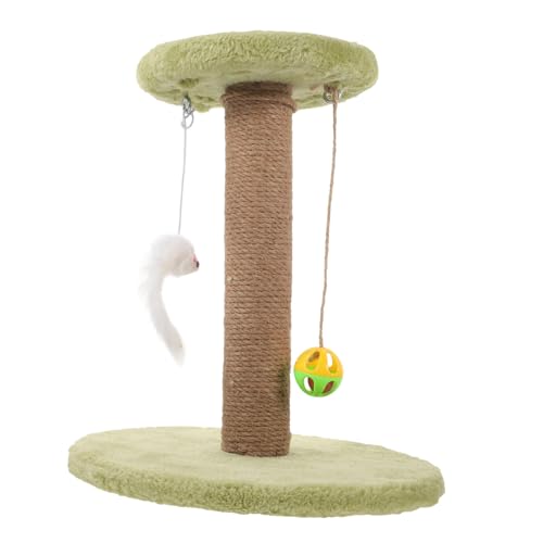 Kratzbaum Für Katzen Aus Sisal Verschleißfester Kätzchenkratzer Aktivitätsturm Für Kätzchen Kätzchenkratzer Für Den Täglichen Gebrauch Süßer Katzenkratzbaum Light Green Massivholz NESTINGHO von NESTINGHO