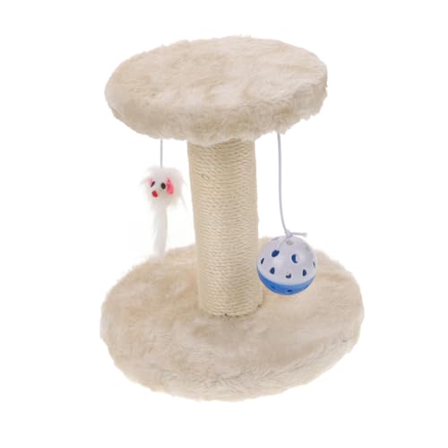 Kratzbaum für Katzen katzenmöbel cat Furniture katzenkratzmatte Kletterstange für Katzen Kratzbaum aus Sisal wiederverwendbarer Kratzbaum entzückender Katzenkratzbaum ， Beige NESTINGHO von NESTINGHO