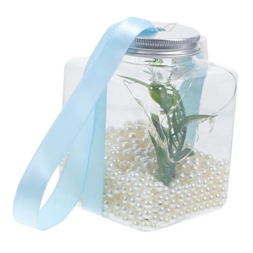 NESTINGHO 1 Satz Bruchsicheres Goldfischbecken -Aquarium Betta-Fisch-Aquarium Tischfischbecken Aquarium Licht Kämpfendes Aquarium Büro-Aquarium Dekoratives Aquarium Fischglas Abs von NESTINGHO