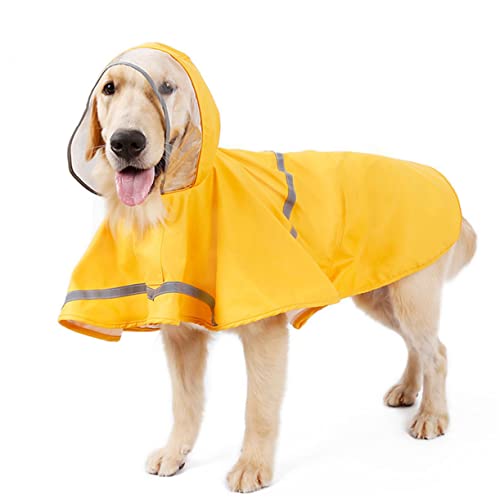 NESTINGHO 1Stk Hund Regen Slicker Regenjacke für Welpen Regenjacke für Hunde Warnschutz Regenjacke hunderegenmantel wimperntusche Regenmantel für Haustiere Hunde-Regen-Hoodie Yellow von NESTINGHO