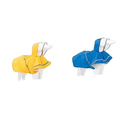 NESTINGHO 1Stk Hunde-Regen-Hoodie Warnschutz Regenjacke hunderegenmantel Reflektierende Regenjacke Regenmantel für Haustiere wimperntusche Haustier-Regentuch Regenmantel für Hunde Yellow von NESTINGHO