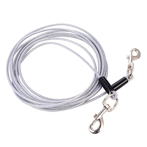 NESTINGHO 1Stk Hundeleine mit Draht Hundetraining führen Hund Schnur Leine Hund zieht Seil c-Kabel hundelaufband hundegürtel schubkarre Outdoor-Leine Zugband für Haustiere Stahldraht Silver von NESTINGHO