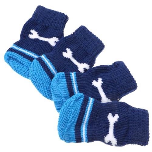 NESTINGHO 2 Paar Haustier Socken Haustiersocken rutschfeste Welpensocken Welpenbedarf Abriebfeste Hundesocken rutschfeste Hundesocken Pfotenschützer Für Kleine Hunde Hundezubehör Baumwolle von NESTINGHO