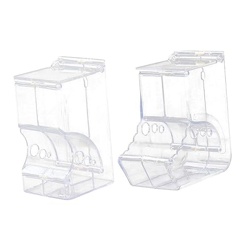 NESTINGHO 2 STK Futterautomat für Hamster Hamsterfutter transparenter Futterspender Essen Hamster Automatic Feeder Small pet Food Dispenser Acryl Futterautomat selbstspendender Futterautomat von NESTINGHO