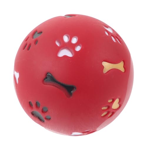 NESTINGHO 2St Trainingsmaterial Interactive Dog Toys Dog chew Toy Hundespielzeug Leckerbissen für Hunde Hundebälle Spielzeuge Hund leckt Futter Spielzeug undichtes Lebensmittelspielzeug rot von NESTINGHO