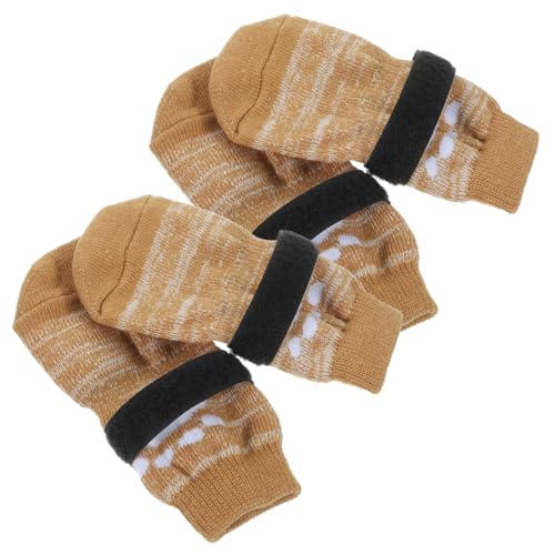 NESTINGHO 4 Stück Haustier socken Paws pfotenschutz hundepflege Hunde assecoires Socken mit Rutschfester Sohle Hunde Socken Tragbare Hundepfotenschützer Haustiersocken Pfotensocken Baumwolle von NESTINGHO