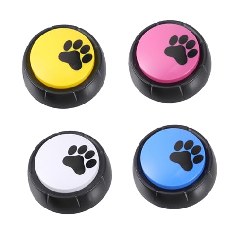 NESTINGHO 4 Stück Pet-Training-Schaltfläche Haustier-Trainingsknopf Hunde-Trainingsknopf Pet-Tasten aufnehmen nützliche Spielsachen für Haustiere Spielzeuge Mini-Spielzeug für Haustiere Abs von NESTINGHO