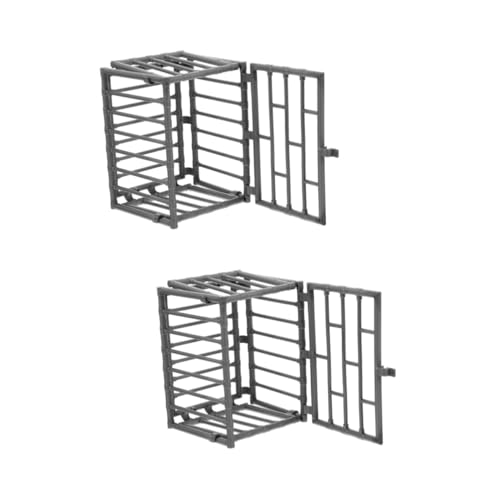 NESTINGHO 4 Stück Tierhalter Modell Hauskäfigspielzeug winziger Spielzeugzaun DIY Spielzeug Zubehör Miniaturzaun Dekoration Haustier Spielzeuge Miniatur-DIY-Käfig Mini-DIY-Werkzeugmodelle von NESTINGHO