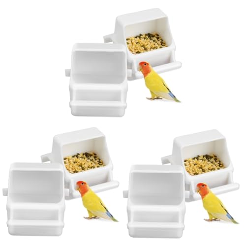 NESTINGHO 6 STK Essensbox Vogelkäfigspender Futterspender Vogelkäfig-wasserspender Papageien-leckereien Wachtel-Feeder Papageienvogel Vogelfutter Wasserspender Für Vögel Vogelspender Plastik von NESTINGHO