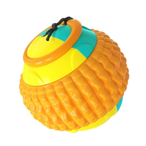 NESTINGHO Beißball Zahnreinigung beim Hund Spielzeug für draußen Backenzahn-Beißring interaktives Spielzeug knete Spielzeug Spielzeuge interessantes Kauspielzeug Welpenzubehör Nylon Orange von NESTINGHO