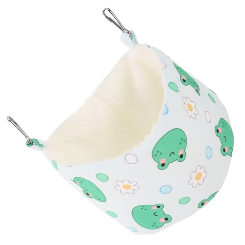 NESTINGHO Hamster Baumwollnest Rattenbett süßes Hamsterbett Hamster warmes Nest Hamsterhaus Hamster Schlafplatz Tierbett für Hamster Hamsterkäfig Hängematte Hamsterzubehör Stoff Light Green von NESTINGHO