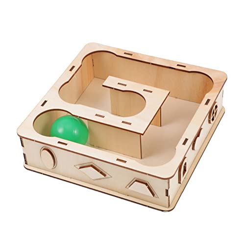 NESTINGHO Hamster Labyrinth kleines Tierlabyrinth Spielzeug zur Bereicherung Sportspielzeug Hamster Spielplatz Hamster Spielzeug Hamster verstecktes Hamster-Trainingsspielzeug hölzern von NESTINGHO