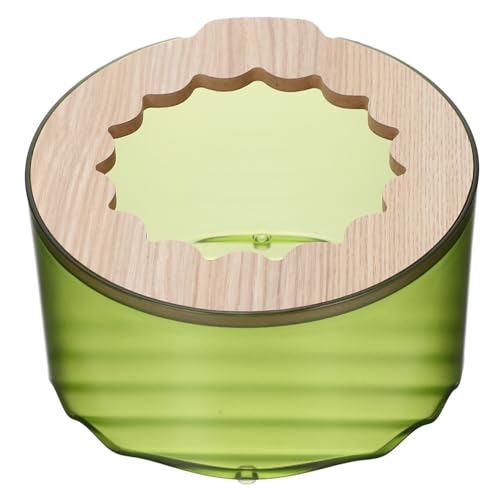 NESTINGHO Hamster Toilette Klarer Behälter Haustier Badewanne Hamster Badehaus Chinchilla-Spielzeug Hasen Leckereien Kaninchenstreu Meerschweinchen Sand Hamstersandbad Wannen Green Abs， von NESTINGHO