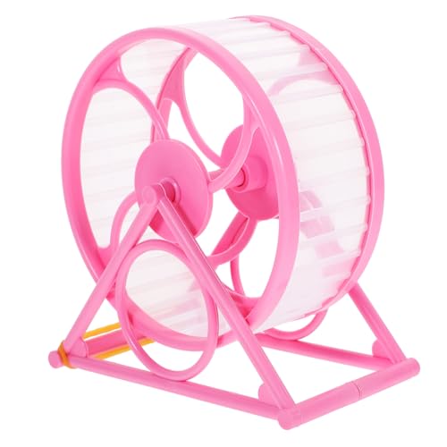 NESTINGHO Hamster läuft Laufrad-Spielzeug für kleine Tiere Hamster Silent Wheel Spielzeug Hamster Spielzeug hamsterspielzeug Spielzeug für Hamsterkäfige Ratte Laufrad Spielzeug Plastik Rosy von NESTINGHO