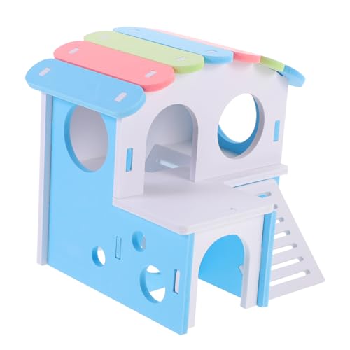 NESTINGHO Hamstervilla Rennmäuse Burg Kleintierversteck Hamsterhaus Für Den Haushalt Empfindliches Hamsterversteck Hüttenspielzeug Kaninchenversteck Hamsterhäuser Chinchilla-hütte PVC von NESTINGHO