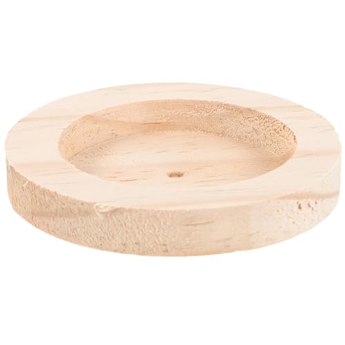 NESTINGHO Haustier-Holznapf Hamster Holzschale Futter- und Wasserschale aus Holz für Hamster verschleißfester Futternapf Schlüsselschale Hamsternapf aus Holz Kleiner Futternapf für Haustiere von NESTINGHO