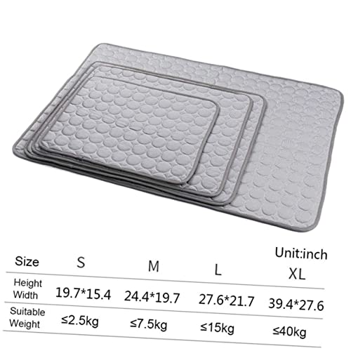 NESTINGHO Haustier kühle Unterlage Haustier EIS Seide Hundematten zum Schlafen kleines hundebett waschbar Hunde abkühlung hundematte kühlend Hund Coole Matte Coole Matte für Haustiere Grey von NESTINGHO