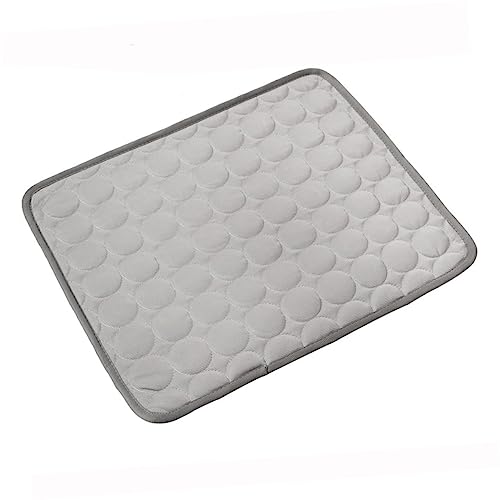 NESTINGHO Haustier kühle Unterlage Hunde Kissen Matte kleines hundebett waschbar hundebox pad kühlmatten für Haustiere Eismatte für Haustiere Coole Matte für Haustiere Hund Coole Matte Grey von NESTINGHO