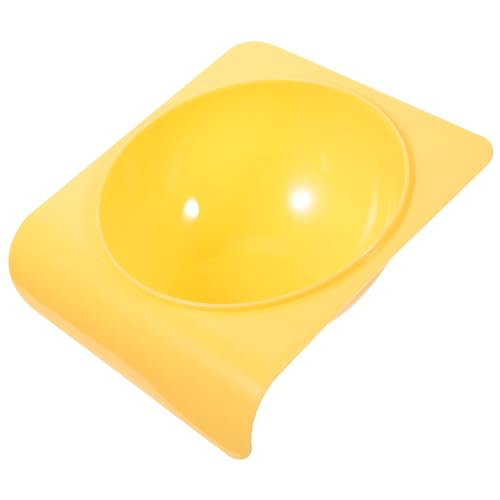 NESTINGHO Haustiernapf Katzennapf Katzennäpfe cat Bowl näpfe Katzen Trinknapf tierfutter Hundefutterhalter Indoor Hundenapf Hundenäpfe Futterautomat für Haustiere Wasserschale Plastik Yellow von NESTINGHO