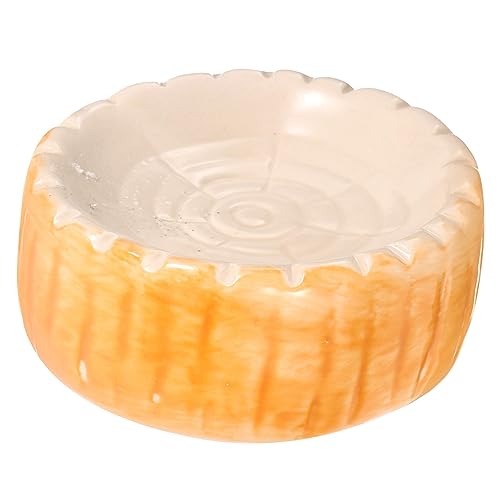 NESTINGHO Haustiernapf pet Bowl keramikschüsseln Chinchilla Schüssel Hamster Schüssel Futter Container Futternapf für Ratten Katzenfutterteller Futternapf für Haustiere Hamsterfutter Orange von NESTINGHO