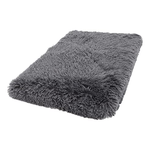 NESTINGHO Haustierstreu Hundenestmatte Hundeschlafbett Hundebett Flauschiges Hundekissen Hund Katze Matte katzenbett pet Bed cat mat warme Katzenmatte Katze beruhigungsbett Flanell Dark Grey von NESTINGHO