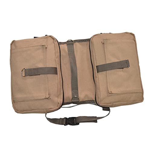 NESTINGHO Hund satteltasche Hunde Rucksack Dog Backpack hunderucksäcke Dog Carrier Backpacks Dog Walking Bag Rucksackgeschirr für Hunde Haustier hundekotbeutel Hunderucksack Khaki von NESTINGHO