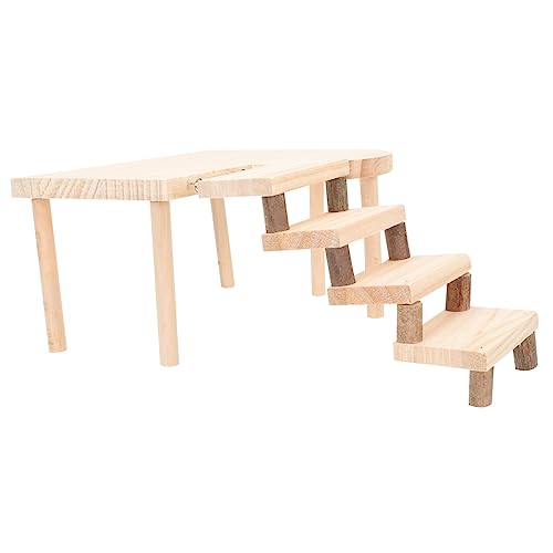 NESTINGHO Käfig Chinchilla Spielzeug Käfig-Hamster-Spielzeug Meerschweinchen Spielzeug Rattenbrücke Hamster treppe Hamster Spielzeug Plattform für Haushaltshamster Hamsterspielzeug aus Holz von NESTINGHO